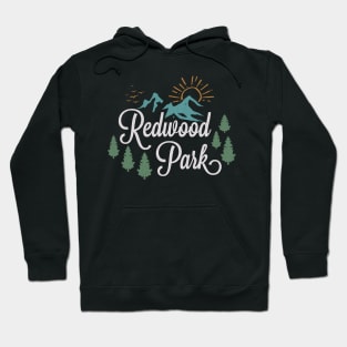 Redwood California National Park Retro Vintage Hoodie